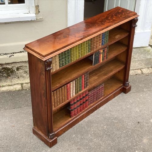 A Regency Period Open Mahogany Bookcase