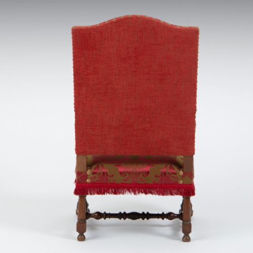 A LARGE PAIR OF 19TH CENTURY FRENCH WALNUT ARMCHAIRS - ADDITIONAL PHOTO 2