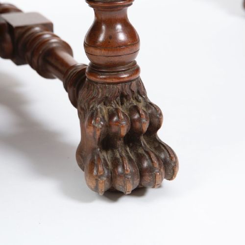 A LARGE PAIR OF 19TH CENTURY FRENCH WALNUT ARMCHAIRS - ADDITIONAL PHOTO 4