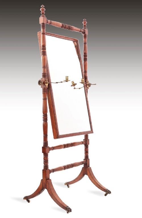 An Early Regency Period Cheval Mirror