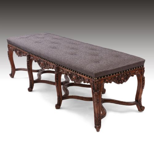 A French Mid 19th Century Carved Long Stool
