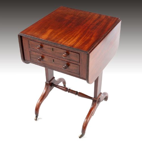 A Regency Period Mahogany Work or Occasional Table