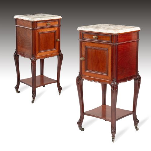 A Pair of 19th Century French Bedside Tables of Excellent Quality