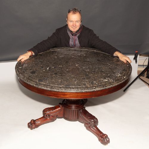 AN UNUSUALLY LARGE EARY 19TH CENTURY GUERIDON TABLE - ADDITIONAL PHOTO 3