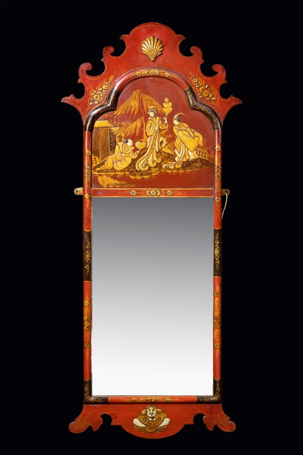 A Chinoiserie Decorated  Mirror