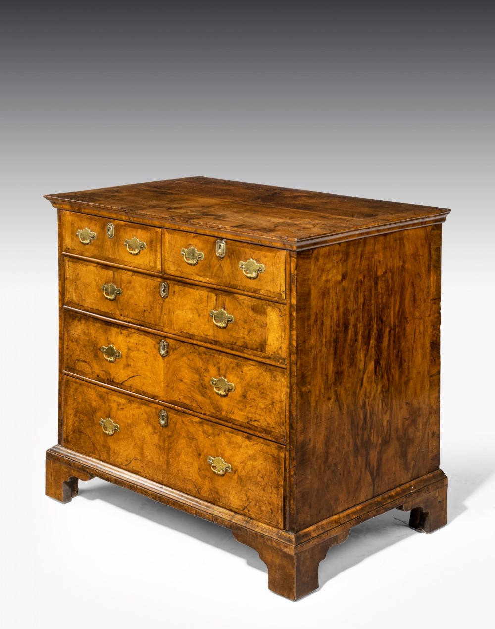 A William & Mary Period Walnut Chest Of Drawers