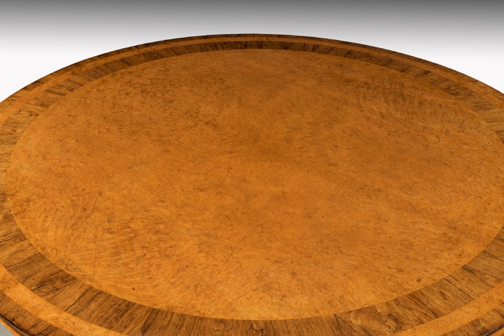 A Fabulous Regency Period Amboyna Centre Table   View III