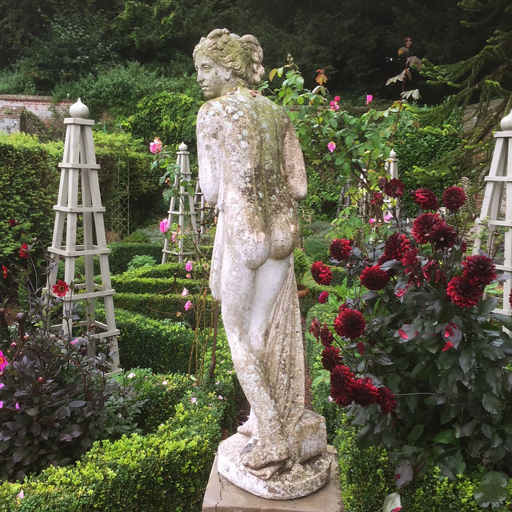 A reconstituted stone classical statue