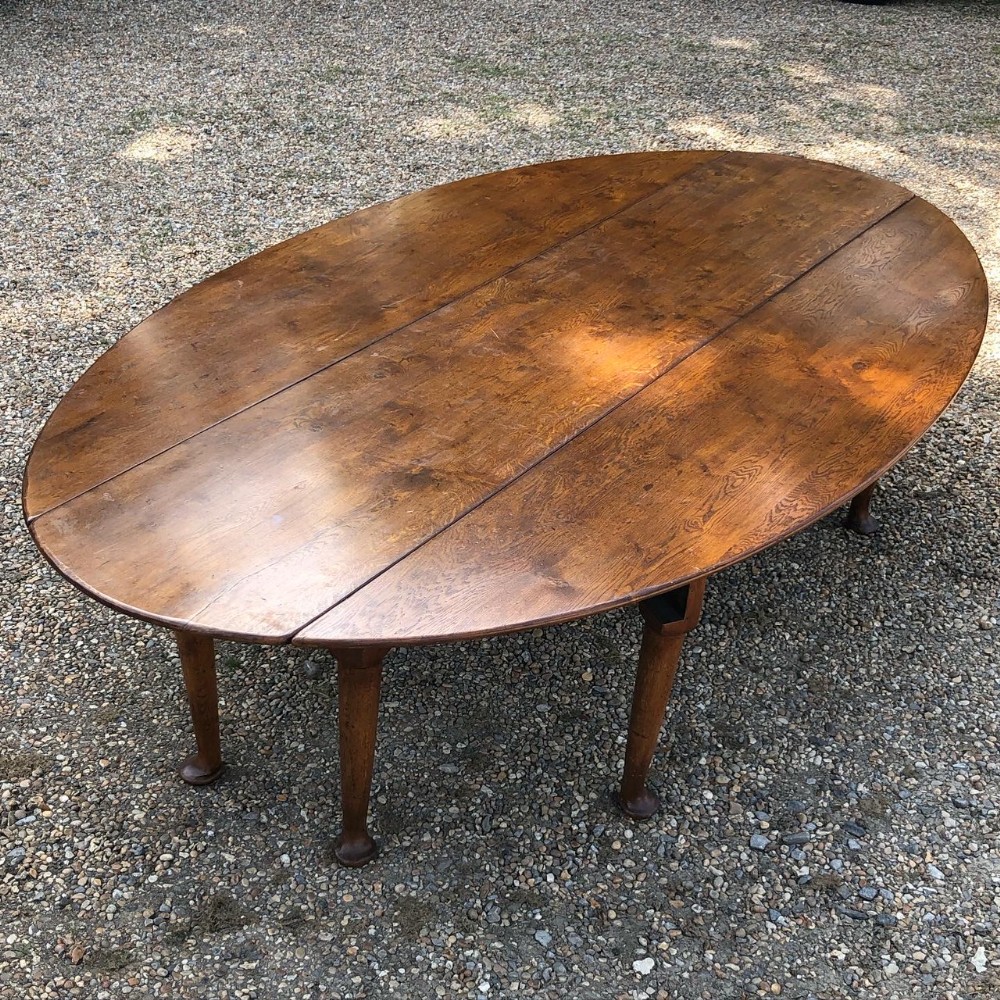 A Large Georgian Style Oak Wake Table