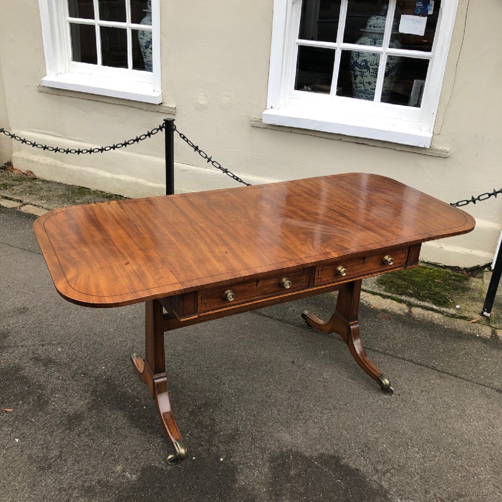 A Regency Period Cuban Mahogany Sofa Table