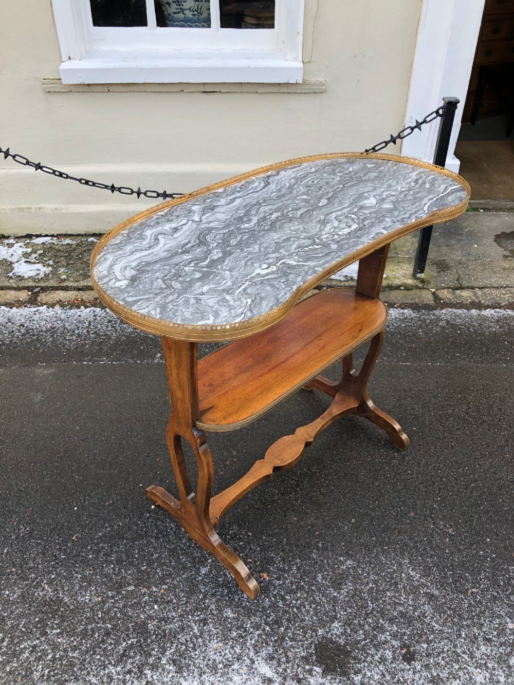 A Late 19th Century French Marble Top Side Table