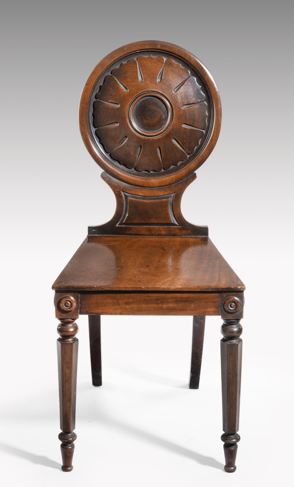 A Regency Period Mahogany Hall Chair