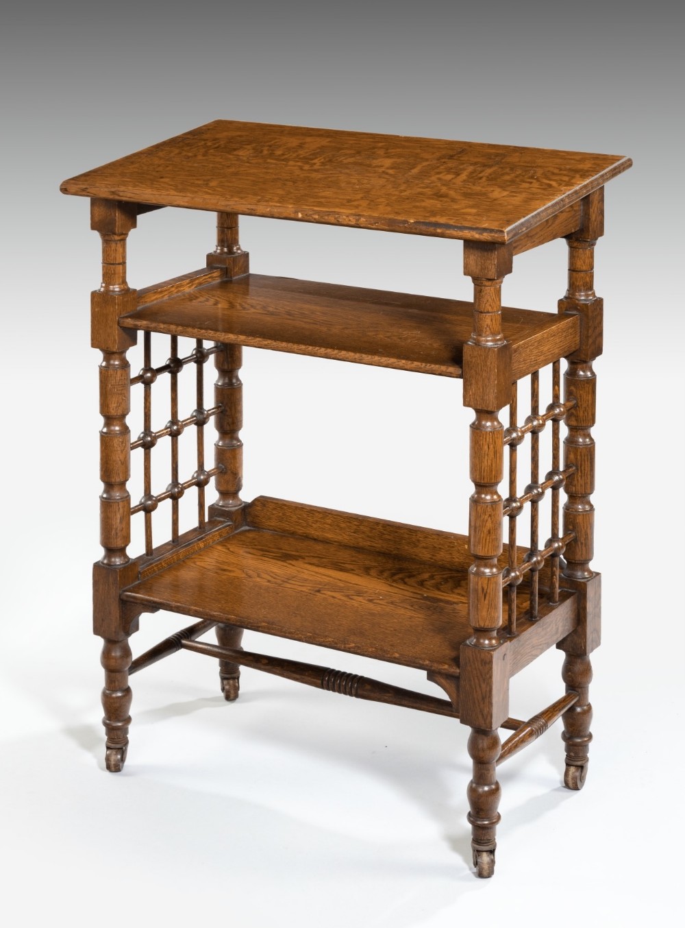 An Arts & Crafts Oak Liberty Reading Bookcase By Leonard Wyburd
