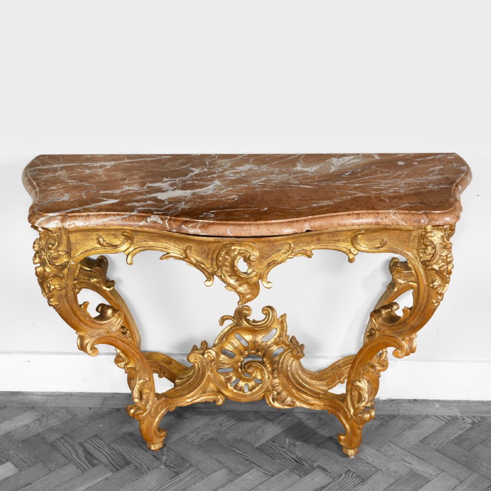 An 18th Century Carved Gilt Console Table