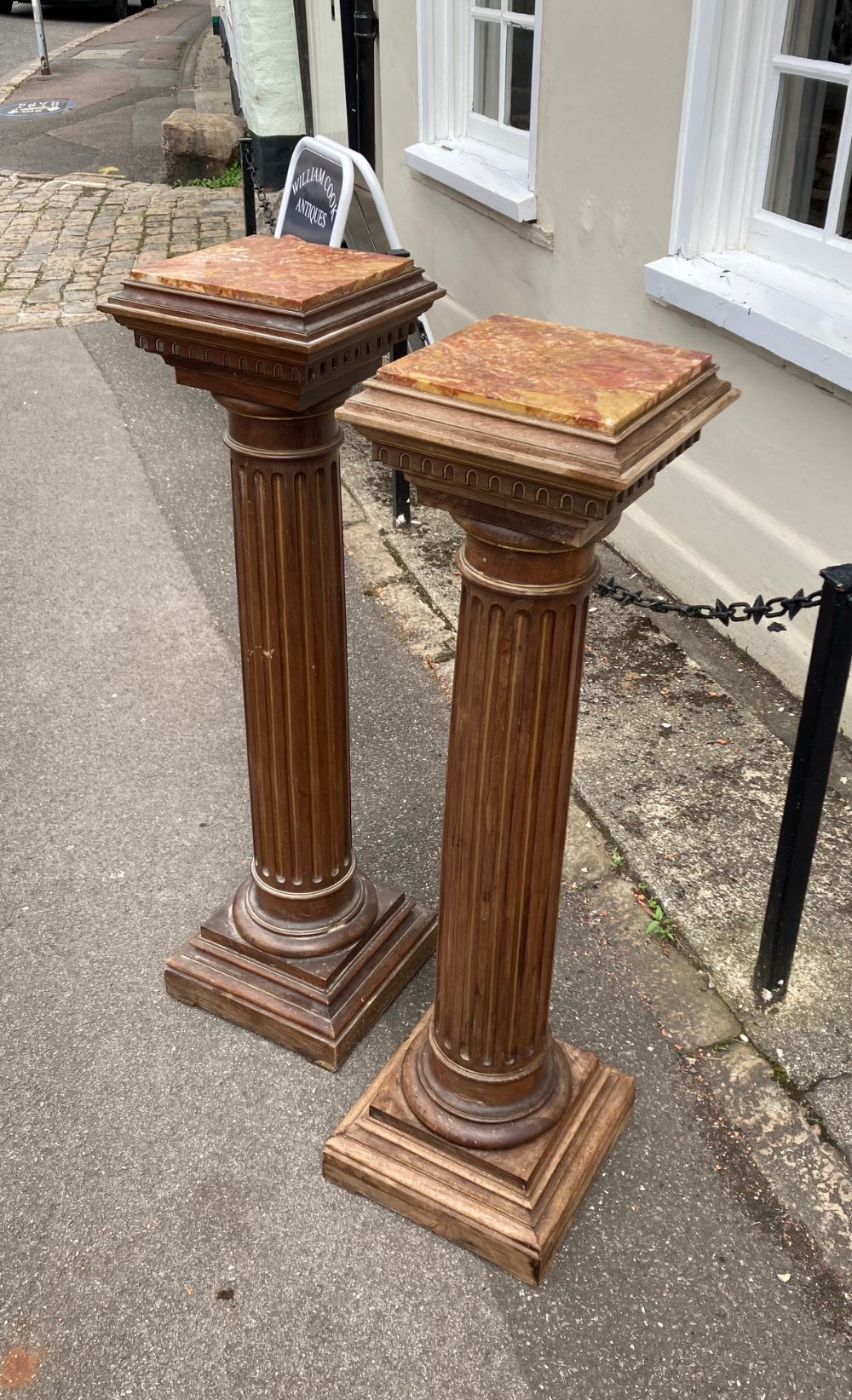 A Pair Of 19th Century French Walnut Pedestals
