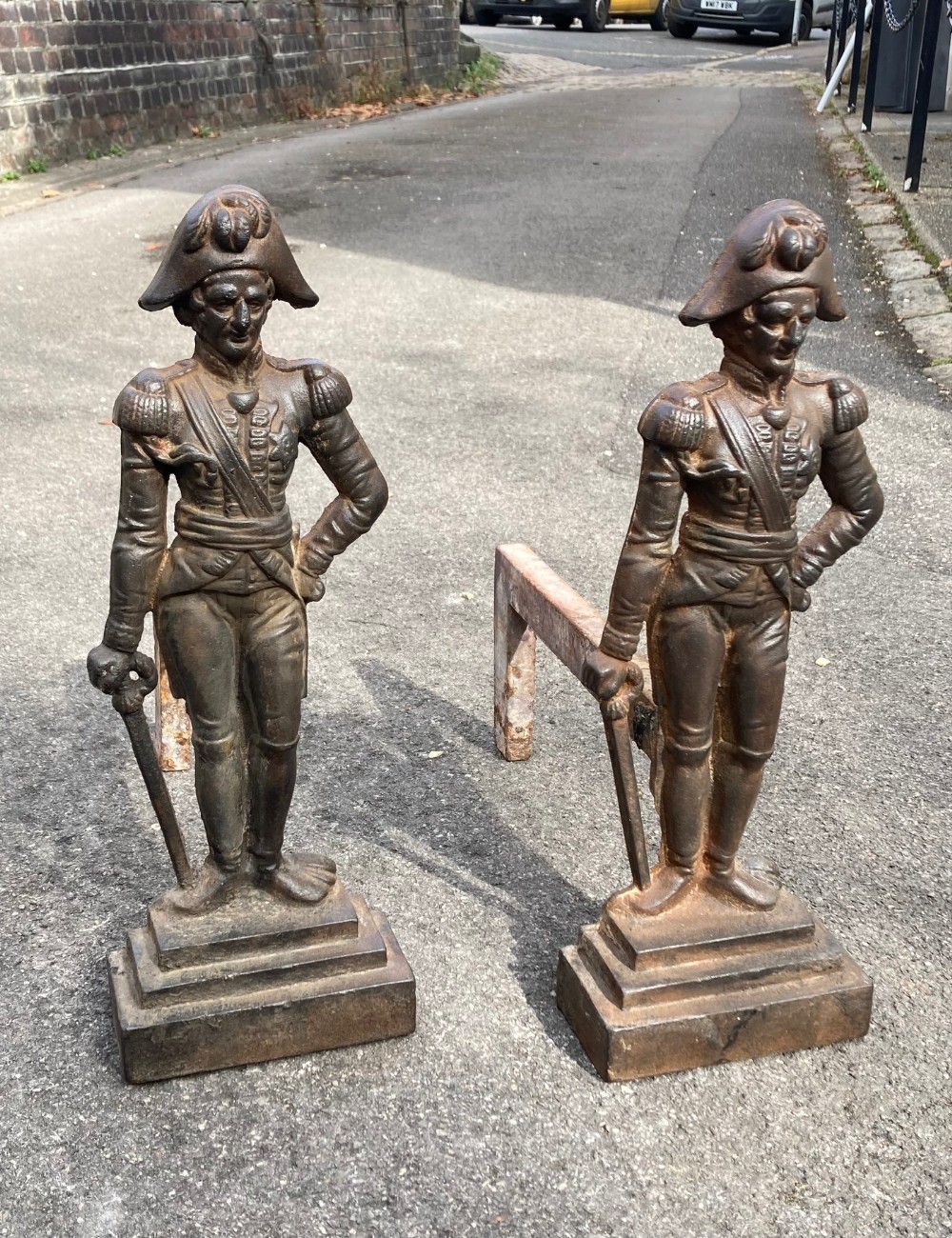 A Pair Of 19th Century Cast Andirons