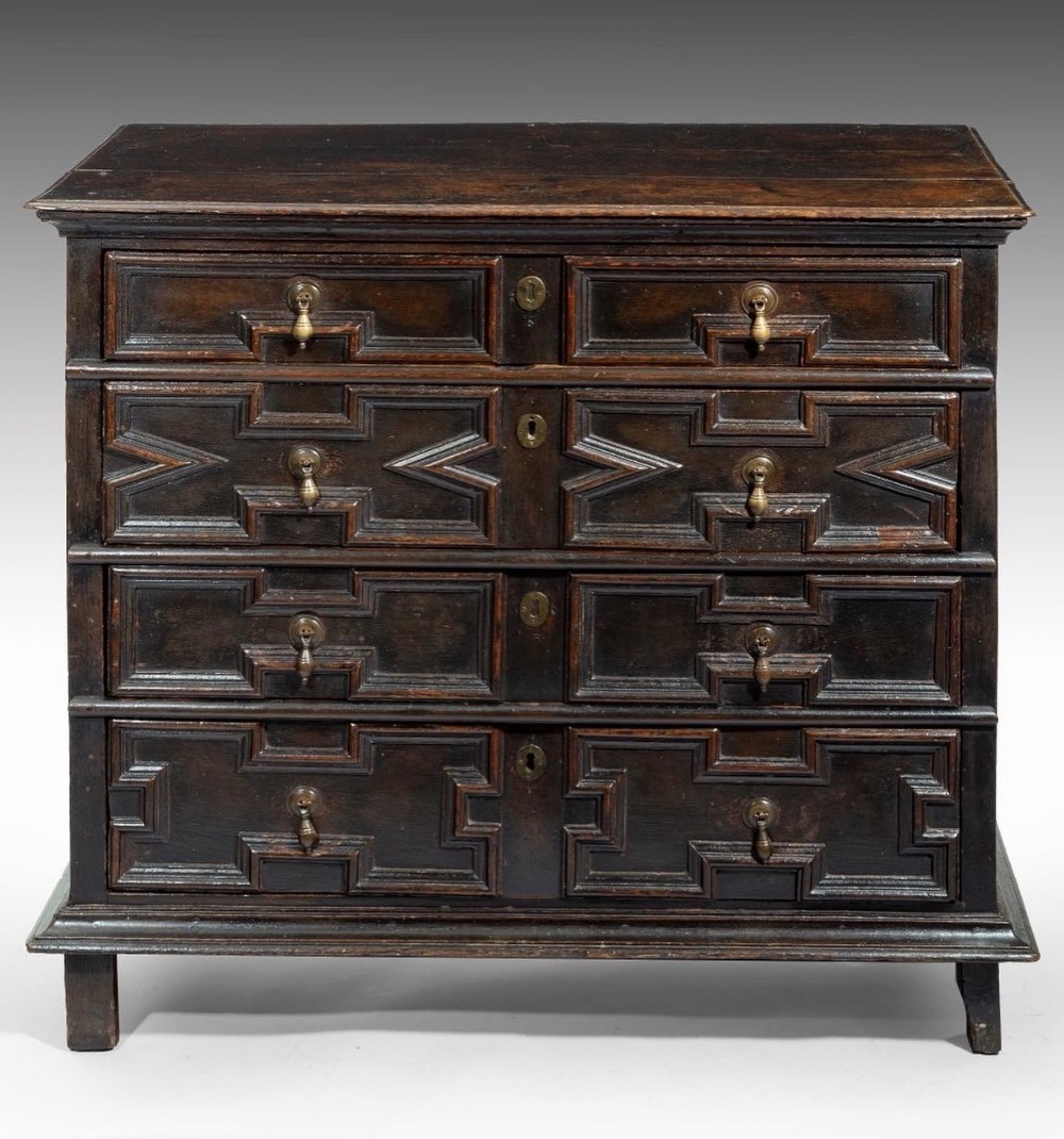 A 17th Century Charles II Oak Chest Of Drawers 
