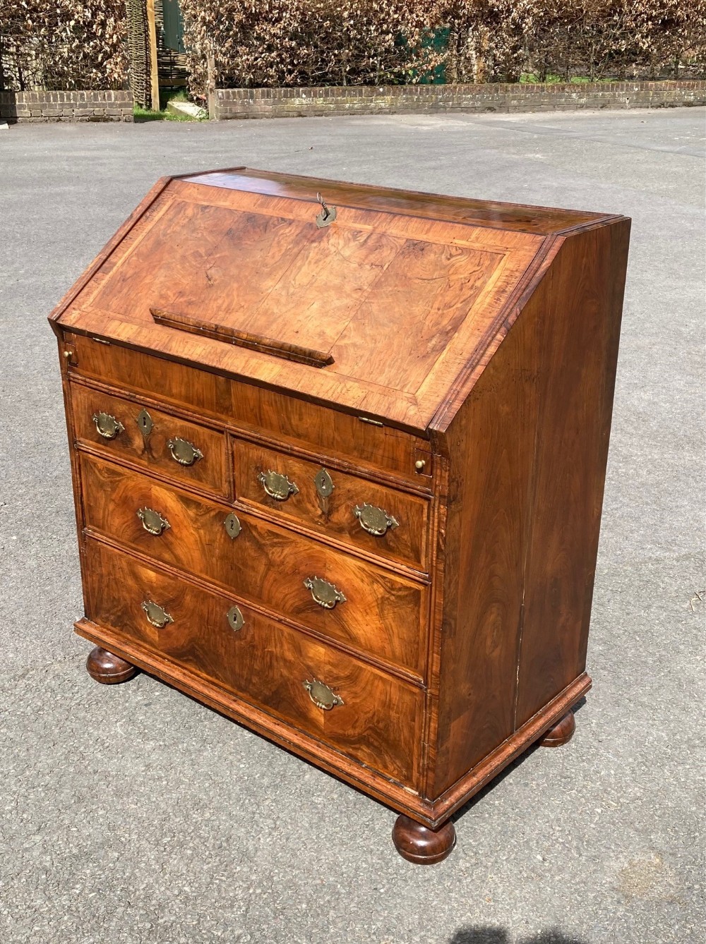 A Late 17th Century William & Mary Period Walnut Bureau 