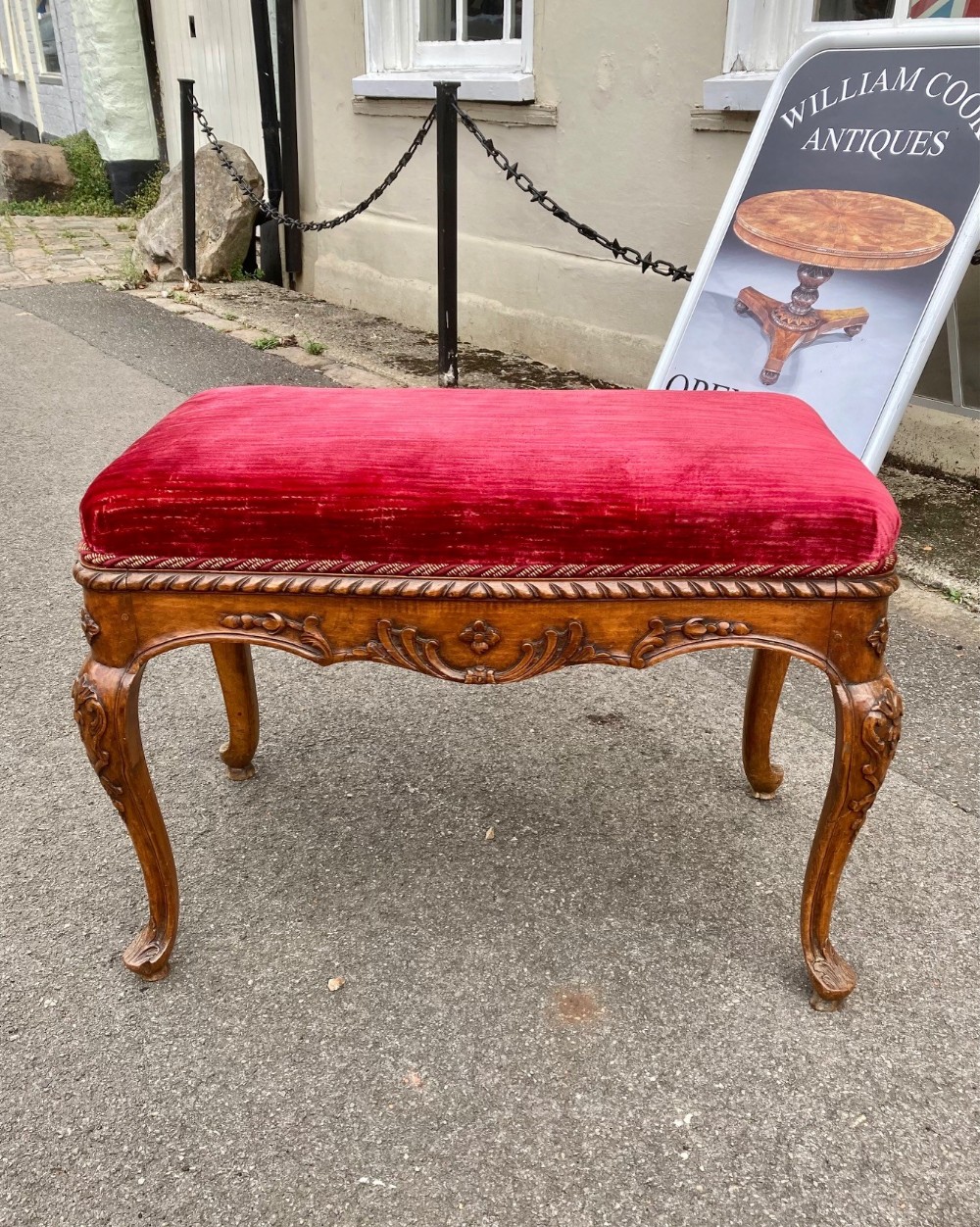A Large 19th Century French Carved Stool