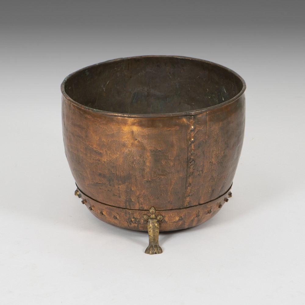 A 19th Century Patinated Copper Log Bin