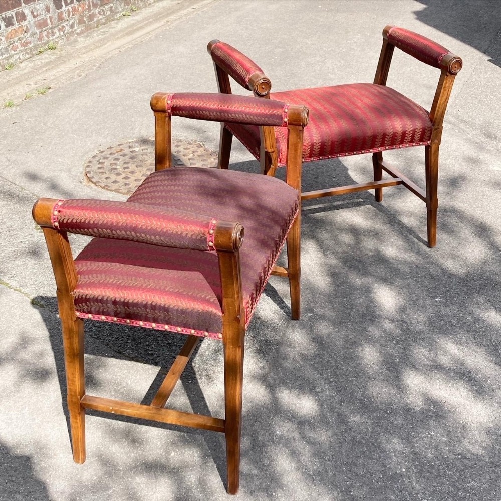 A Pair of 19th Century Mahogany Window Seats 