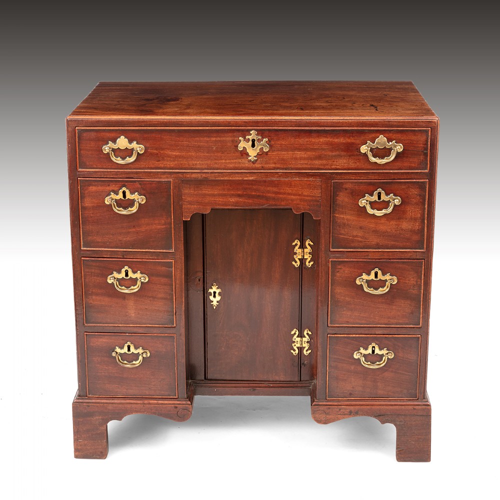 A George II Mahogany kneehole Desk Of Superb Colour