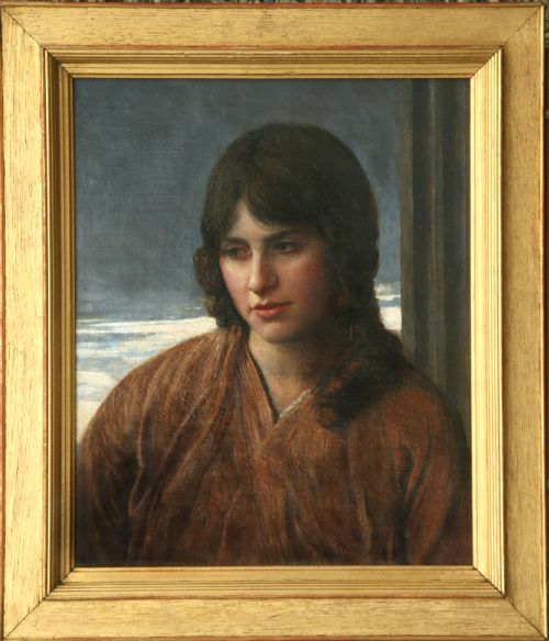 Pre-raphaelite Portrait by Henry Mawdsley N.s.a., A.r.c.a. (Born 1878)