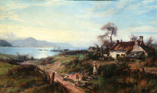 Large Oil by Staithes Artist William Gilbert Foster R.b.a. (1855-1906)