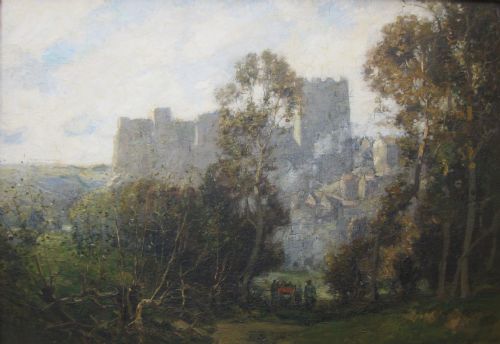 Large Oil by George Graham of Richmond Castle, North Yorkshire