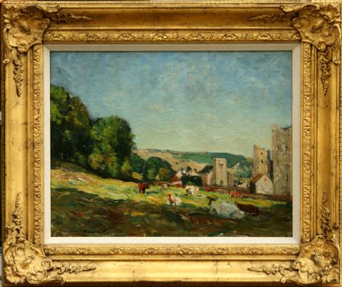 fig 1. Oil of 'Castle Bolton' by Reginald Grange Brundrit