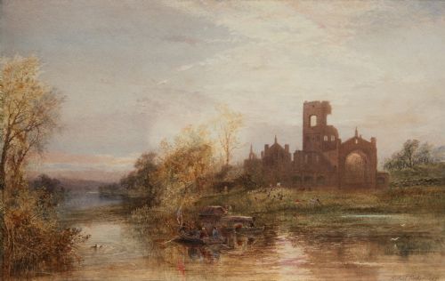 Watercolour by Hubert Coutts Tucker R.i. (1851-1921) of 'Kirkstall Abbey'