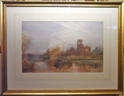 fig 1. Watercolour by Hubert Coutts Tucker R.I. (1851-1921) of 'Kirkstall Abbey'