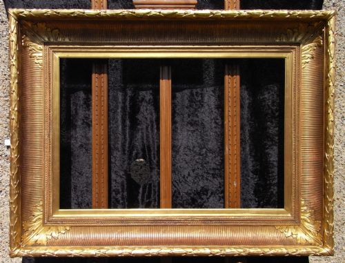 Very Heavy 19th Century Victorian Ribbed Frame / Mirror to Fit 20" X 30".
