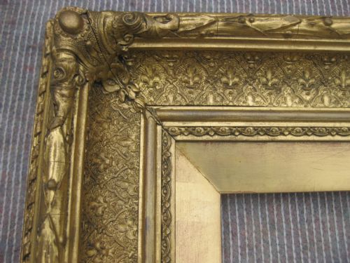 Large Antique Victorian Circa 1870 Gilt Gold Leaf Picture Frame/ Mirror 20" X 30"