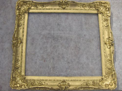Large Antique 30" X 27" Victorian Gilt Gold Leaf Rococo Swept Picture Frame. C.1830.
