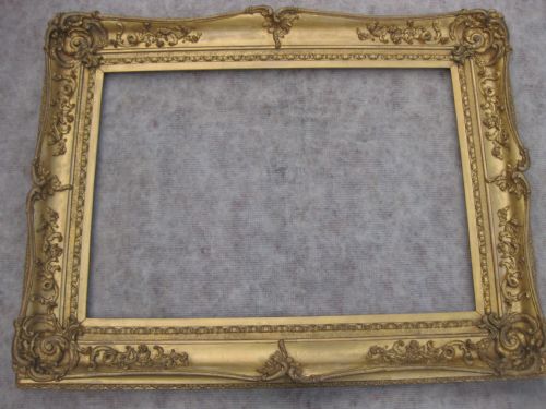 Large Antique Victorian C.1830 Gilt Gold Leaf Rococo Picture Frame/ Mirror 22" X 31 1/4"