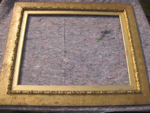 A Good Large (28" X 36") 19th Century Victorian Gilt Gold Leaf Wood and Gesso 'Scarborough' Picture Frame/ Mirror.