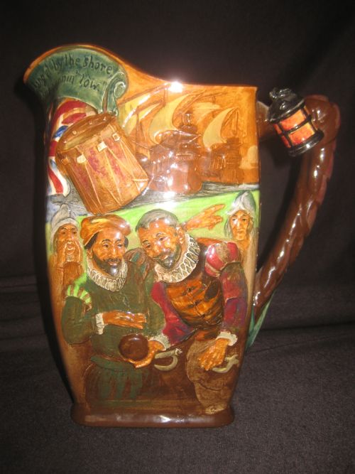 Royal Doulton Large 'The (Sir Francis) Drake Jug' Ltd Ed. By Charles Noke & Harry Fenton
