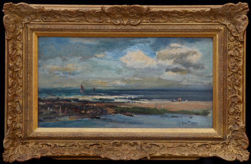 fig 1. Owen Bowen R.O.I., P.R.Cam.A. (1873-1967) 'The Yorkshire Coast' Oil on board 10