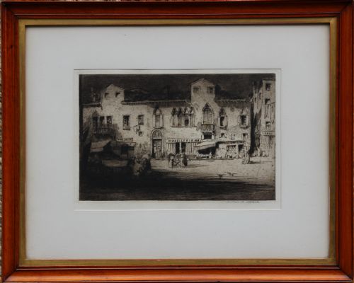 fig 1. Artist proof etching by Andrew F Affleck (Exhibited 1904-1929). 'Campo St Marglia, Italy'