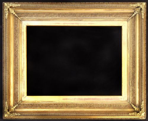 Antique Victorian 18"X 24" Gilt Gold Leaf Wood & Gesso Ornate Empire Picture Frame. 18" X 24"