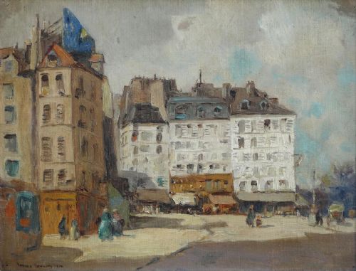 "Houses in Paris" Charming Oil by George Graham Rsw, Ri.
