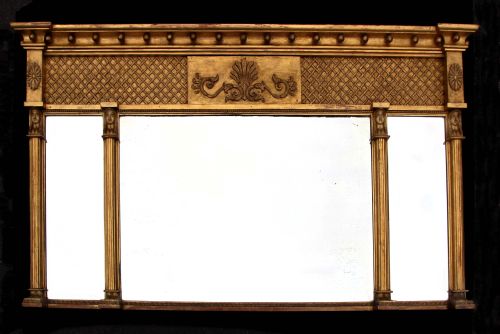 A Fine Good Size Victorian Overmantle Mirror.