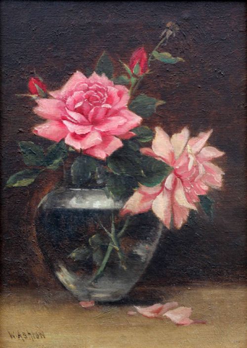 William Ashton R O I. Good Pair of Oil Still Life Paintings.
