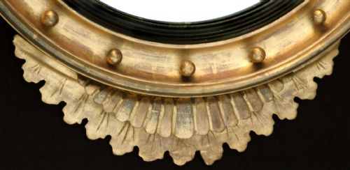 fig 2. Good quality Regency Gilt Wood Convex Mirror.