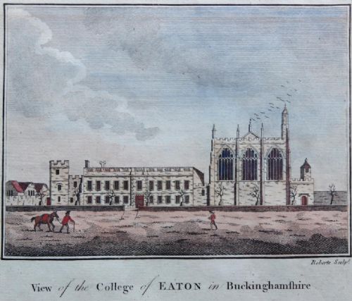 "View of the College of Eaton in Buckinghamshire". Engraving.