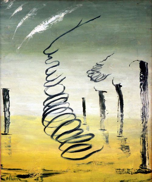 Colum Robert Gore-booth 'Columns and Swirls'oil Painting