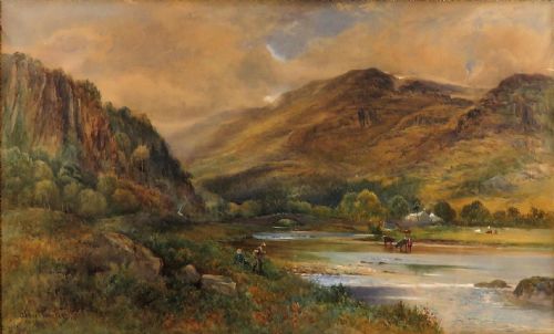 "Grange, Borrowdale".albert Proctor. Large Watercolour.