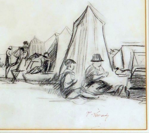 fig 2. Philip Naviasky. The Gypsy Encampment. Drawing.