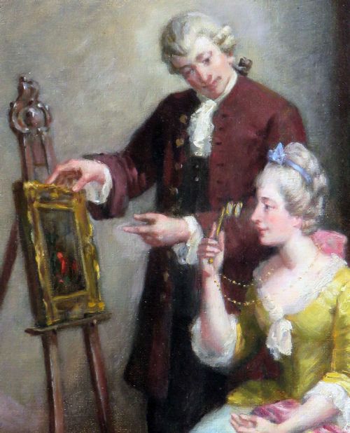 "The Art Connoisseur". Lovely Painting by Blarret.